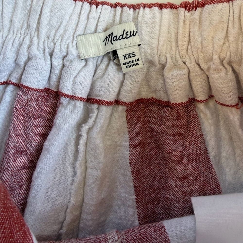 Madewell Huston Pull On Crop Pants Stripe Linen Blend XXS - Picture 7 of 10